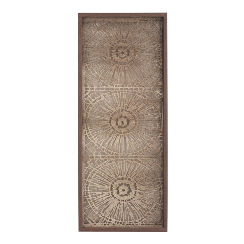 Espresso Rice Paper Shadow Box Wall Art
