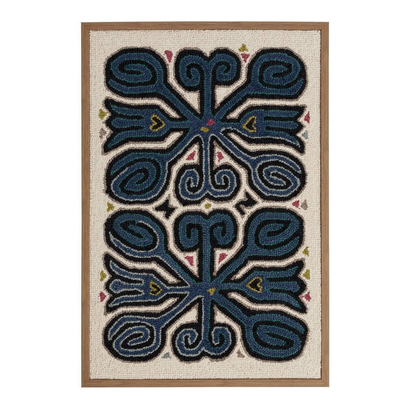 Folkloric Tufted Textile Framed Wall Decor