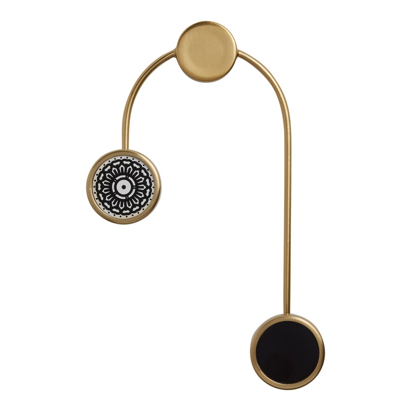 Gold Metal Arched Asymmetrical Double Wall Hook