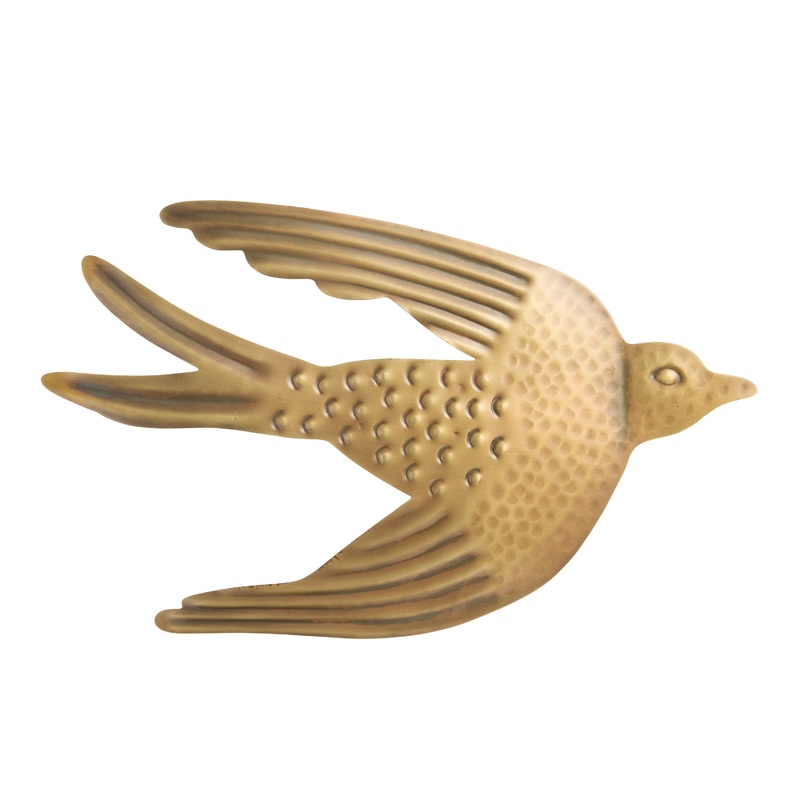 Gold Metal Milagro Bird Wall Decor