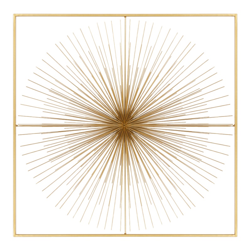 Gold Starburst Framed Wall Decor