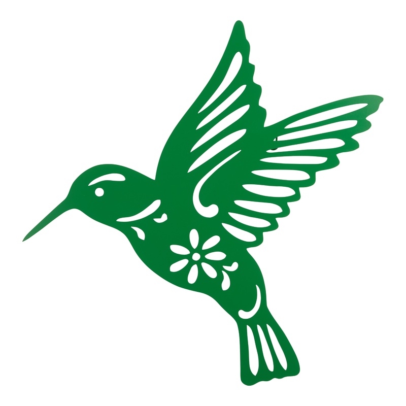Green Iron Hummingbird Wall Decor