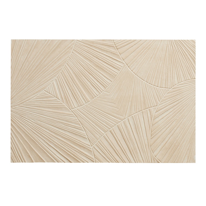 Ivory Hand Carved Palm Panel Wall Decor