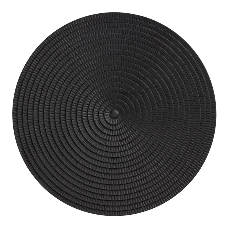 Kai Black Carved Wood Medallion Wall Decor