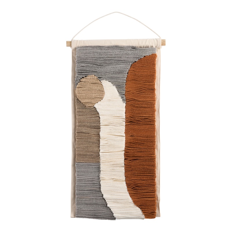 Layered Cotton Abstract Sunrise Wall Hanging