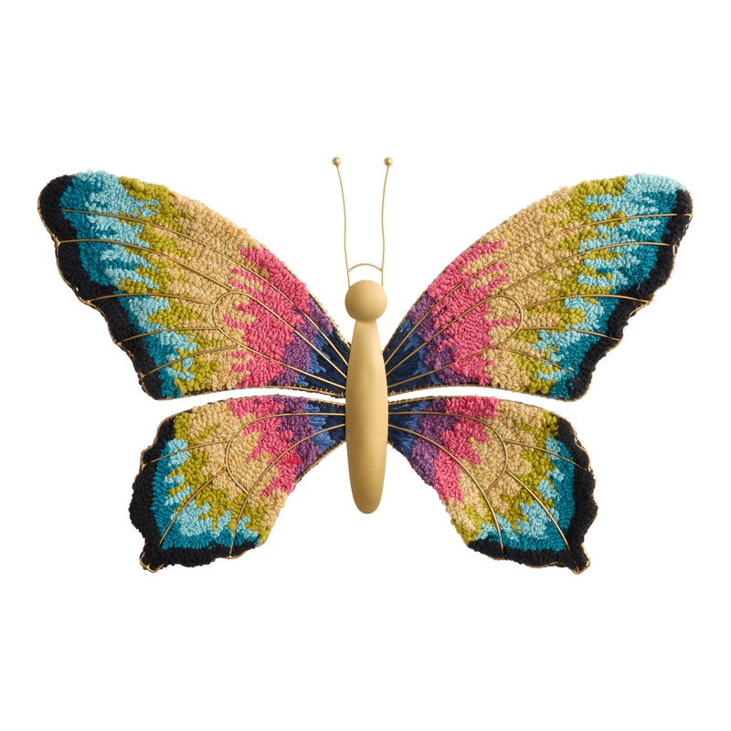 Rainbow Woven Retro Butterfly Wall Decor