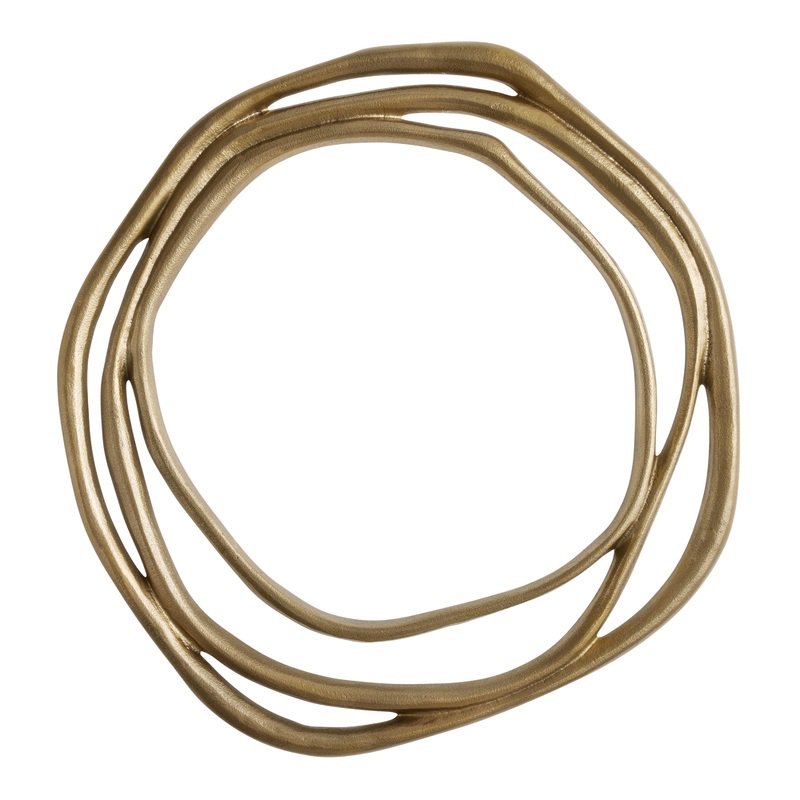 Veena Matte Brass Abstract Circle Wall Decor