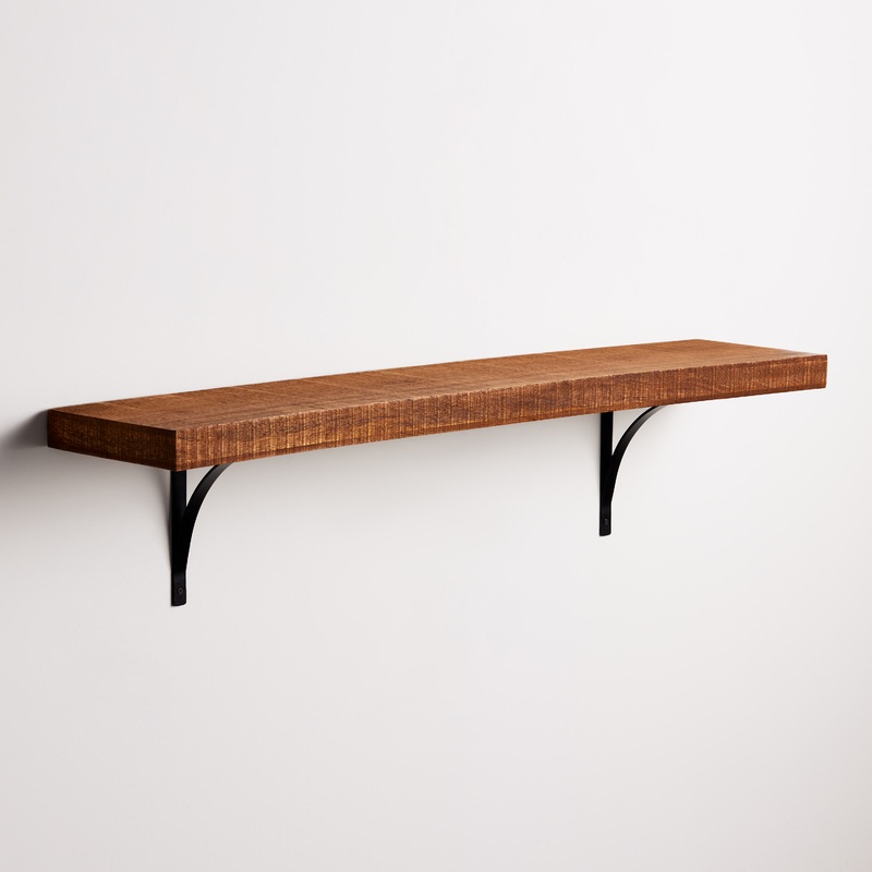 4 Ft Natural Barn Wood Wall Shelf