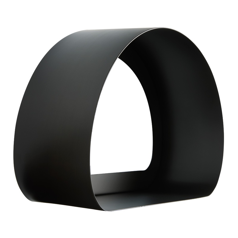 Black Metal Arched Cubby Floating Wall Shelf