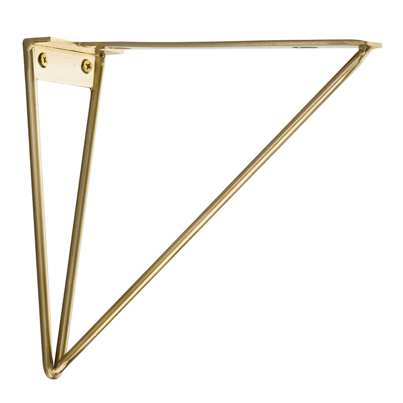 Geometric Gold Wire Mix & Match Shelf Brackets 2 Pack