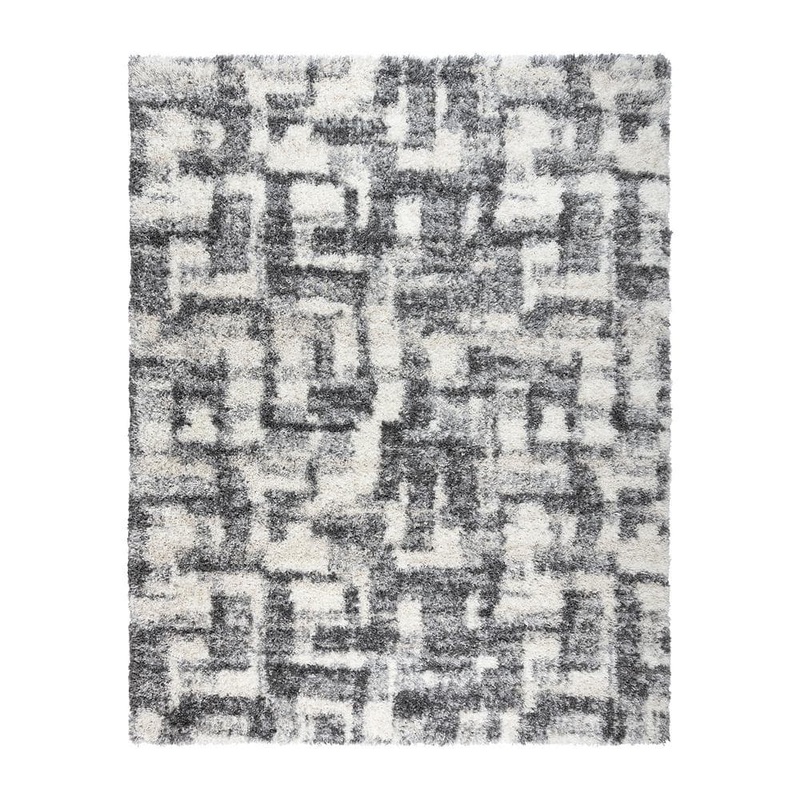 Gertmenian Anjou Gray 6 ft. x 9 ft. Abstract Shag Indoor Area Rug 41729