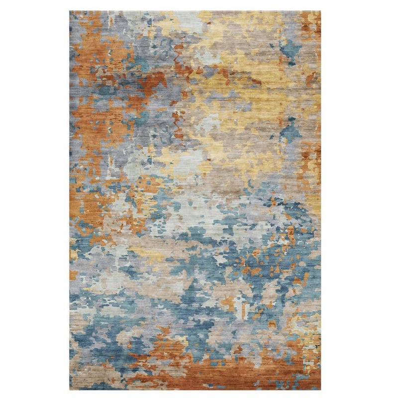 Gertmenian Crystal Print Kaori Multi-Colored 2 ft. x 4 ft. Abstract Digitally Printed Polyester Area Rug (2-Pack) 26138