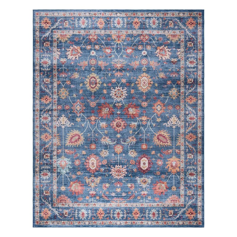 Gertmenian Cullen Blue 9 ft. x 13 ft. Crystal Print Polyester Digitally Printed Area Rug 28947