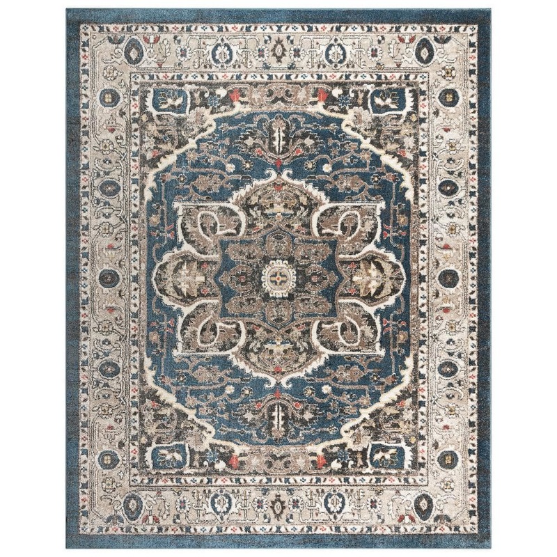 Gertmenian Heirloom Wynn Blue 5 ft. x 7 ft. Oriental Medallion Indoor Area Rug 38806