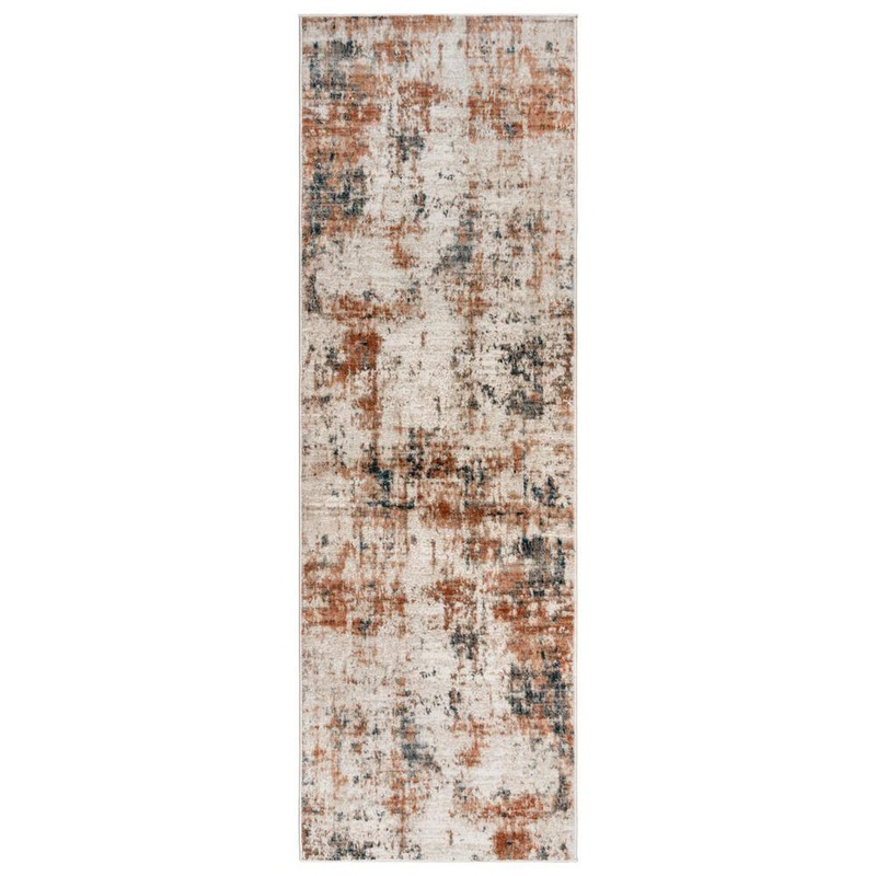 Gertmenian Quattro Doni Beige 3 ft. x 8 ft. Abstract Indoor Runner Rug 25326