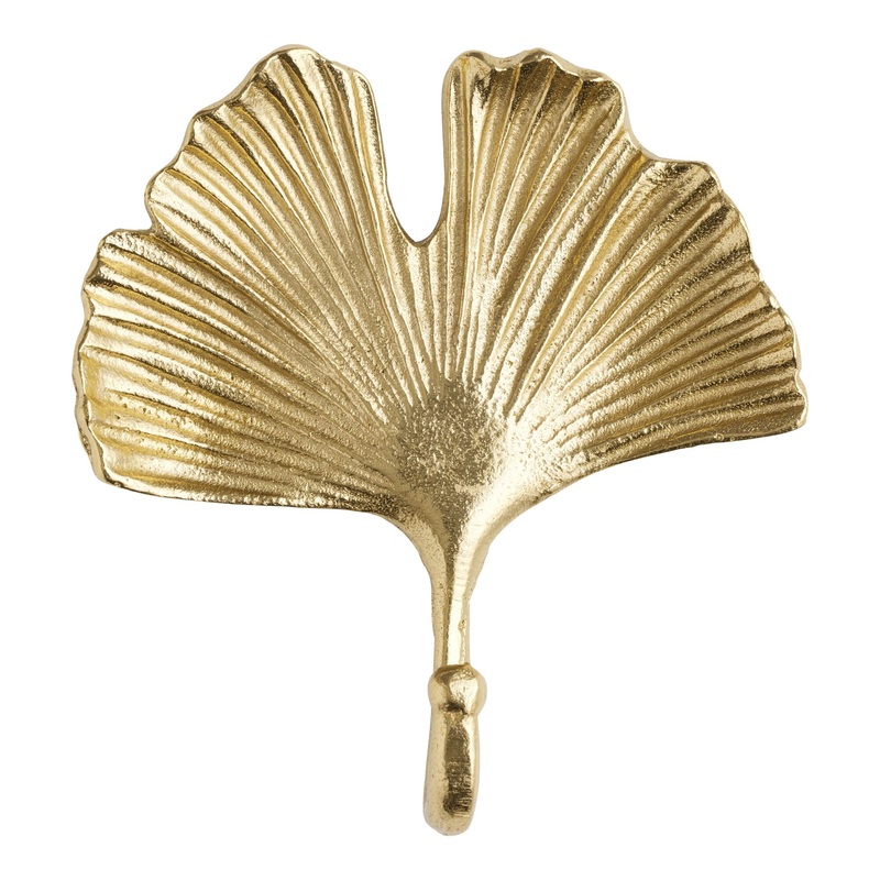 Gold Metal Gingko Leaf Wall Hook