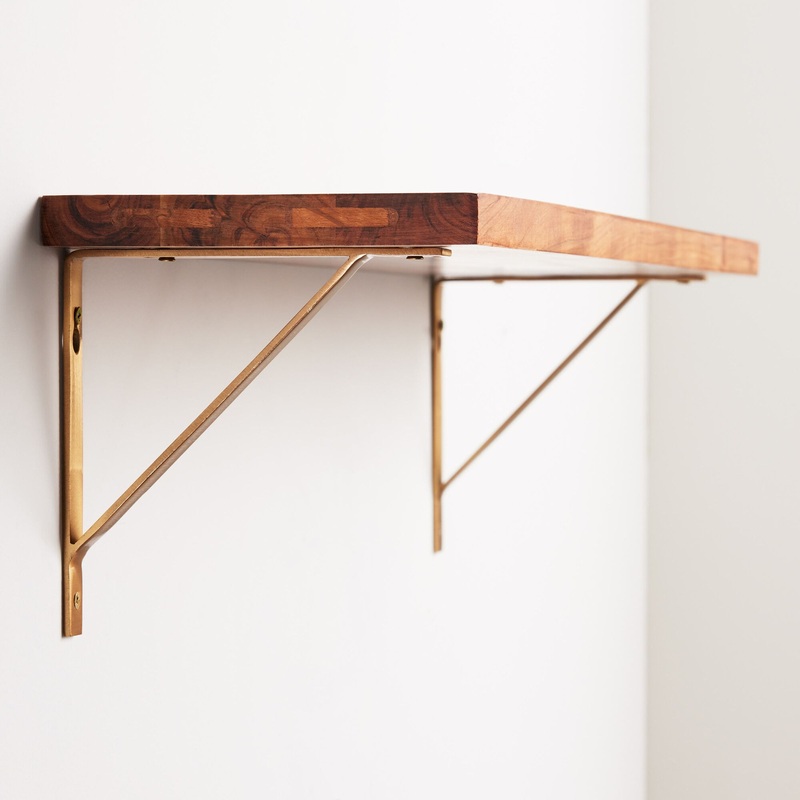 Gold Metal Mix & Match Shelf Brackets 2 Pack