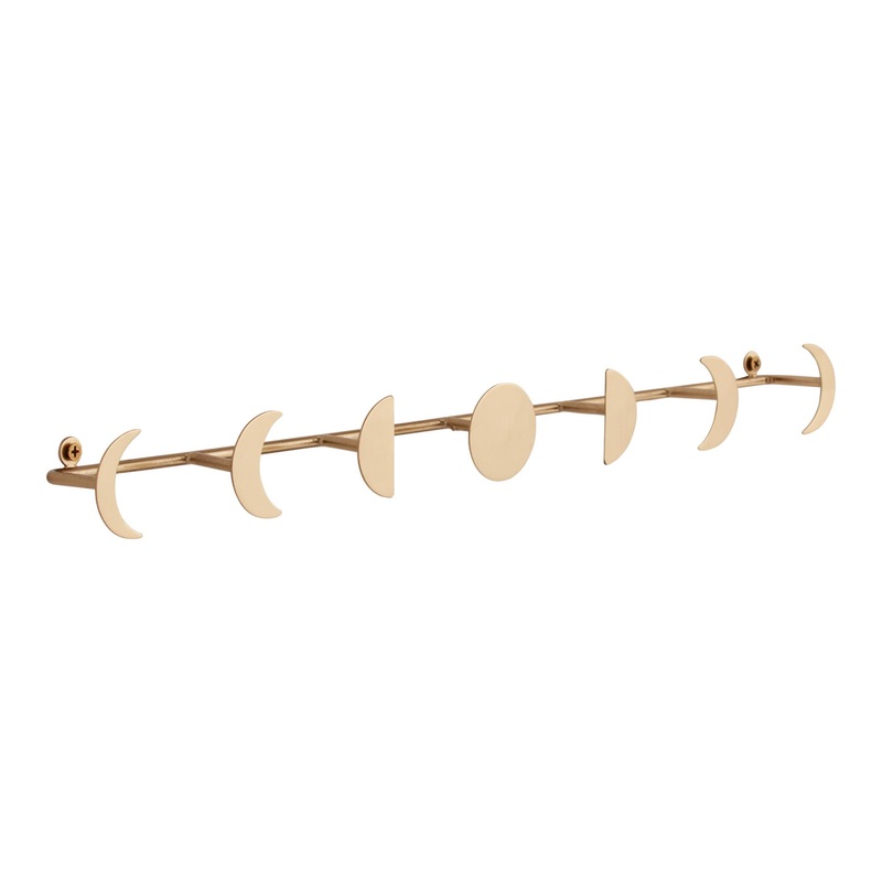Gold Moon Phases Wall Rack