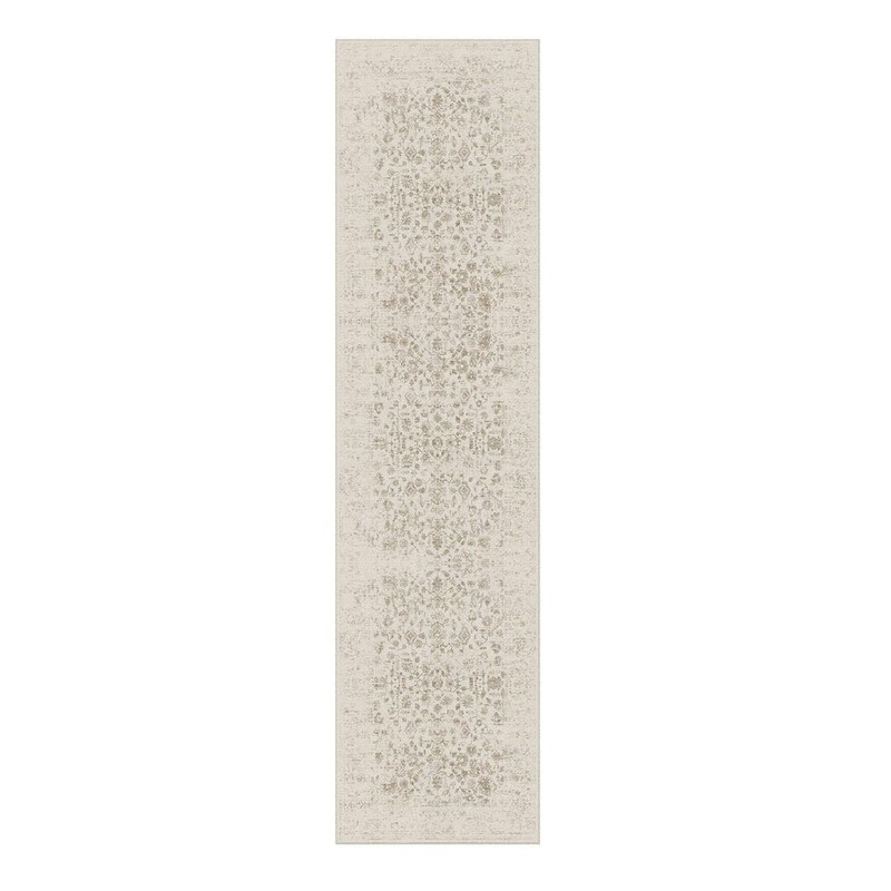 HaiiMeid Backyard Garden Brown 2 ft. x 8 ft. Vintage Distressed Washable Runner Rug X24IU0120H-428