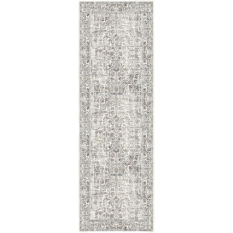 HaiiMeid Entomology Taupe 2 ft. x 8 ft. Vintage Floral Area Rug X23IU0026H-228