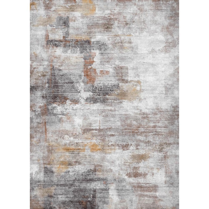 HaiiMeid Monet Grey/Red 6 ft. x 9 ft. Modern Abstract Area Rug X24IU0005H-569