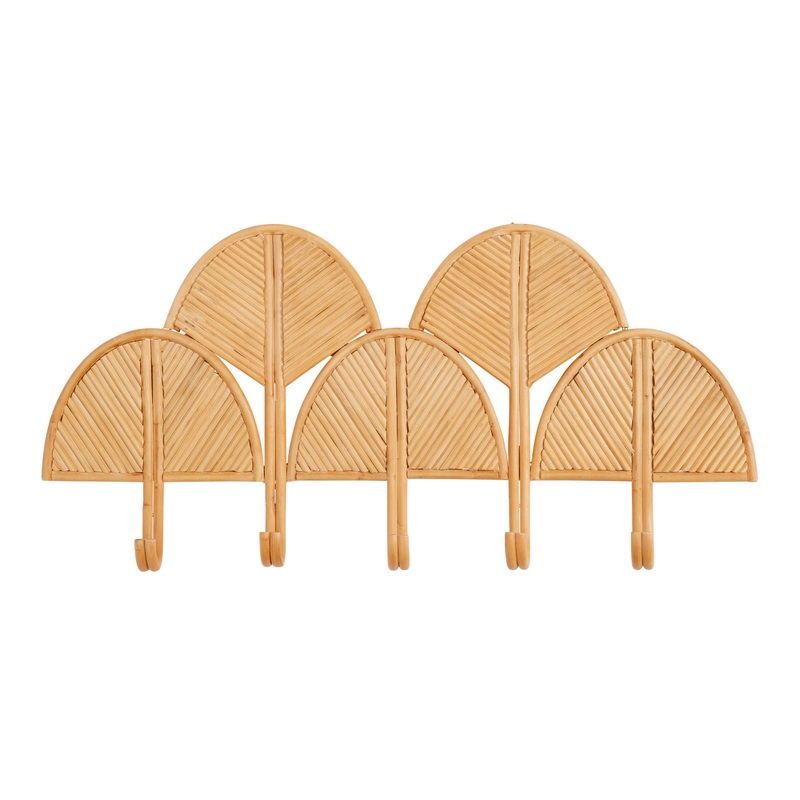 Natural Rattan Fan Wall Rack