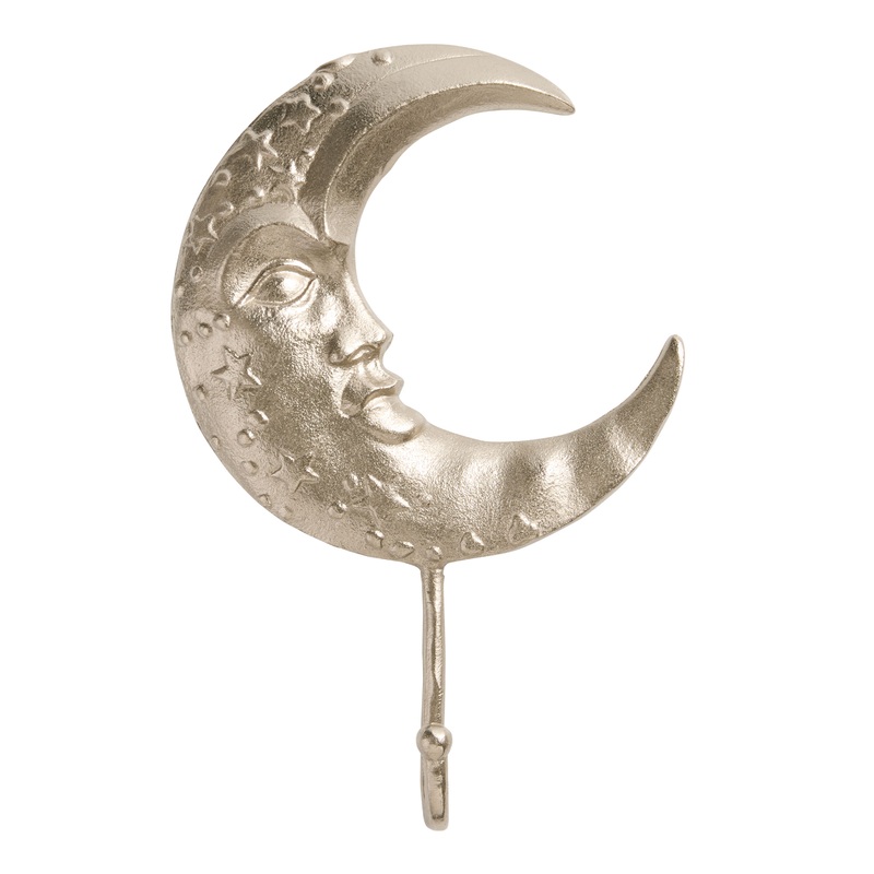 Pewter Metal Half Moon Wall Hook