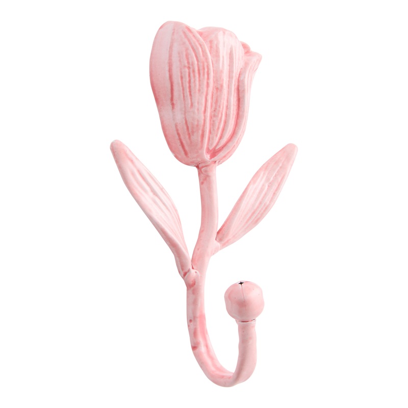 Pink Iron Tulip Wall Hook