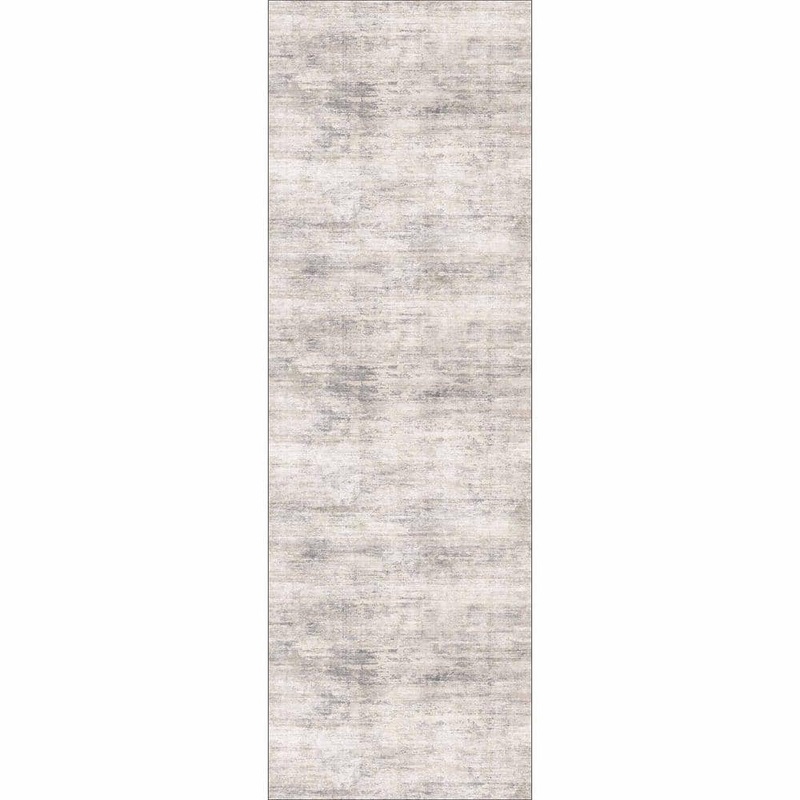 HaiiMeid Aurora Beige/Grey 2 ft. x 8 ft. Modern Abstract Area Rug X24IU0036H-228