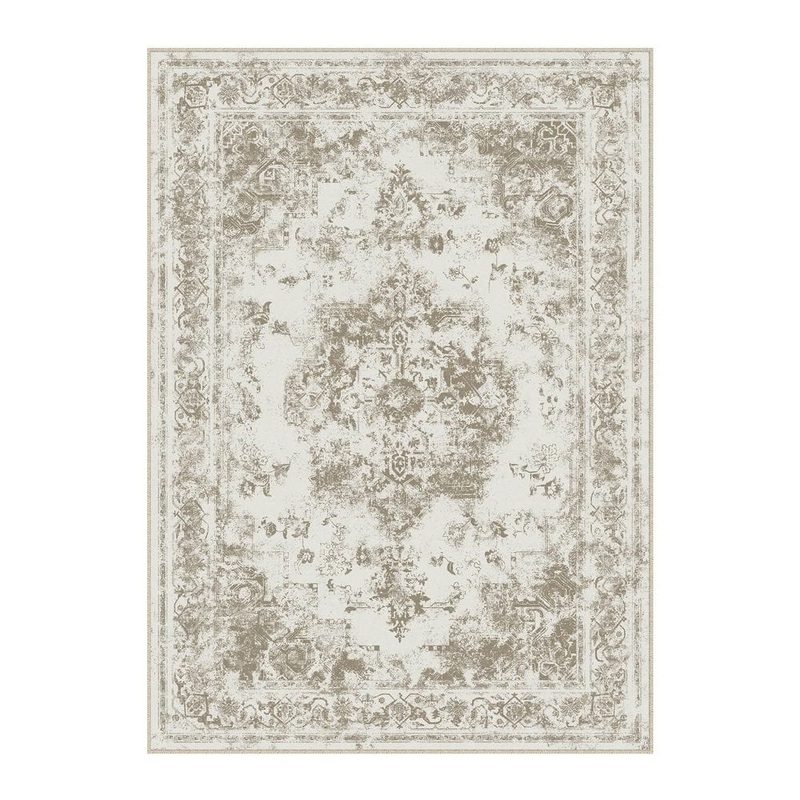 HaiiMeid Jane Eyre Brown 6 ft. x 9 ft. Vintage Medallion Distressed Area Rug X24IU0119SH-269