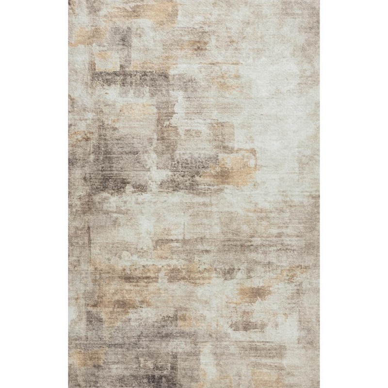 HaiiMeid Monet Gray/Brown 4 ft. x 6 ft. Modern Abstract Area Rug X24IU0005H-346