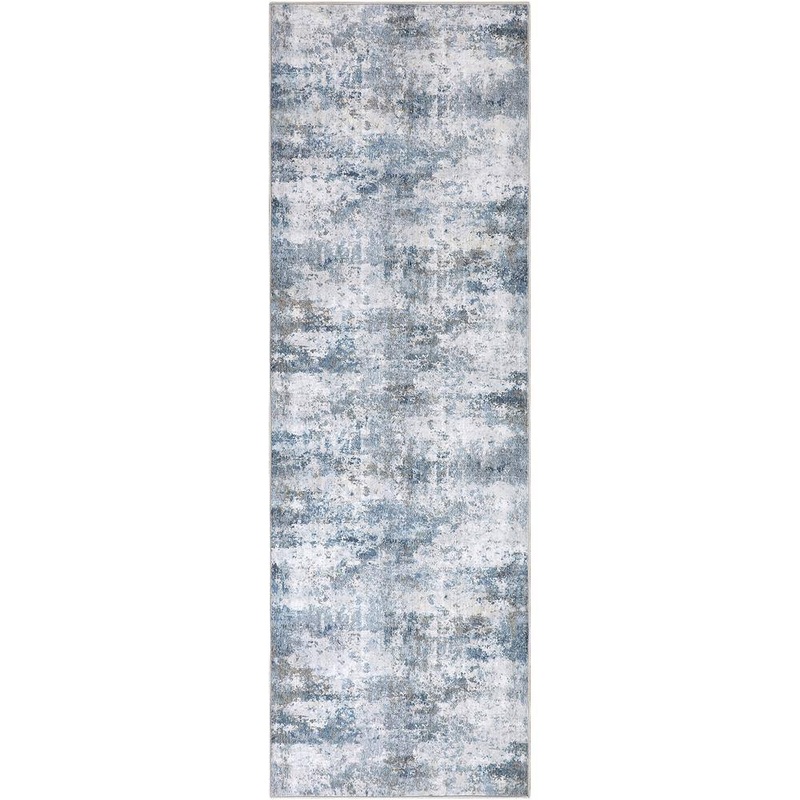 HaiiMeid Morning Blue 2 ft. x 8 ft. Modern Abstract Area Rug X23IU0049H-128