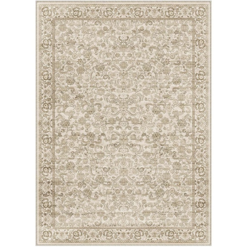 HaiiMeid Norwegian Forest Brown 9 ft. x 12 ft. Washable Vintage Floral Area Rug X24IU0088H-191
