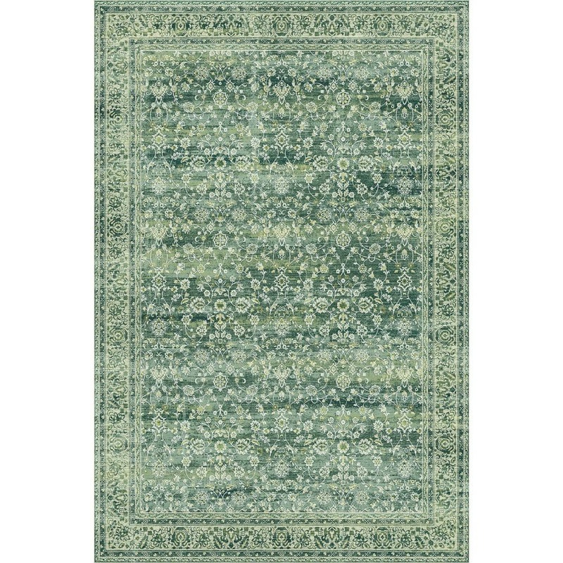 HaiiMeid Secret Garden Green Vintage 9 ft. x 12 ft. Distressed All Over Design Area Rug X25IU0017SH-291