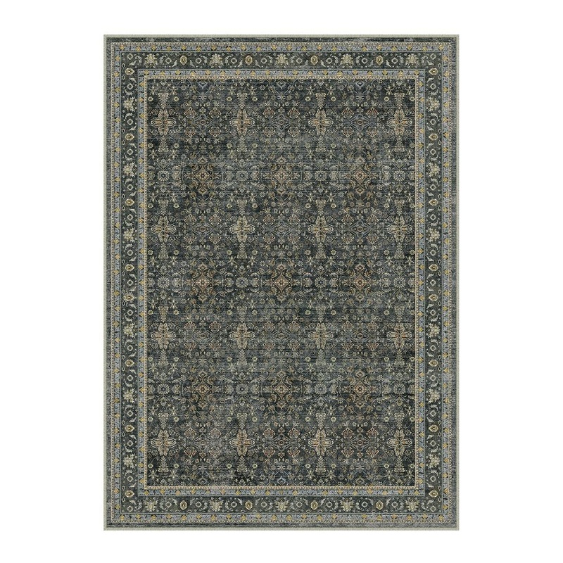 HaiiMeid Star Black 9 ft. x 12 ft.  Distressed Vintage Floral Area Rug X25IU0038H-291