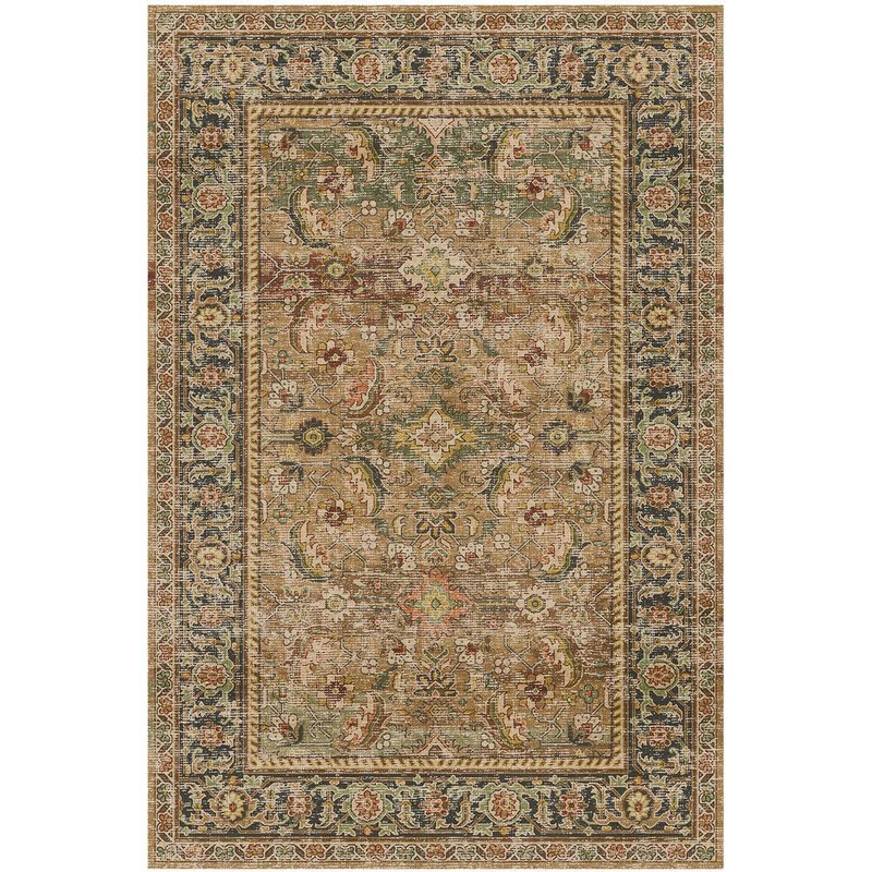 HaiiMeid Tehran Brown 5 ft. x 7 ft. Vintage Perris All Over Design Area Rug X23IU0053H-157