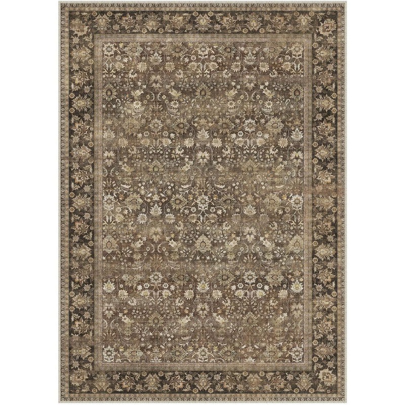 HaiiMeid Thorn Garden Brown 9 ft. x 12 ft. Distressed Vintage Floral Area Rug X24IU0062H-191