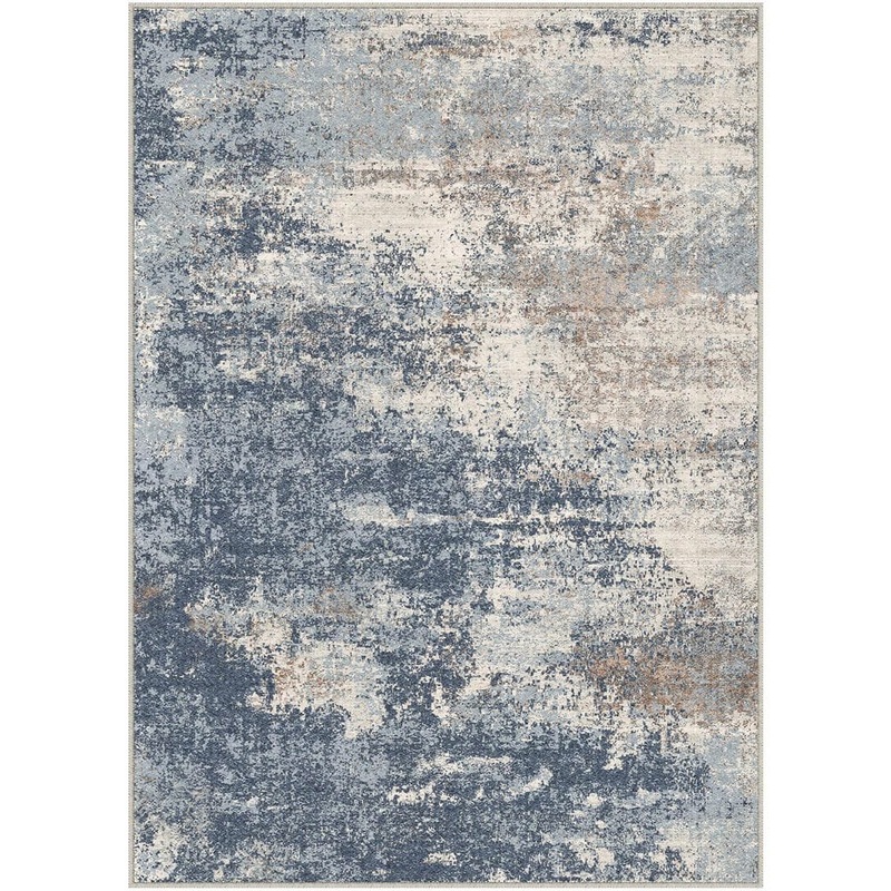 HaiiMeid Wish Blue 8 ft. x 10 ft. Washable Modern Abstract Area Rug X24IU0111H-181