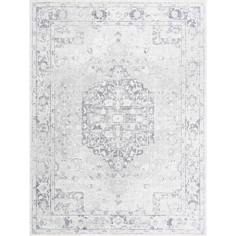 HAUTELOOM Akram 5 ft. X 7 ft. Cream, Antrasit Area Rug HLLLAKRAMA1-05030700