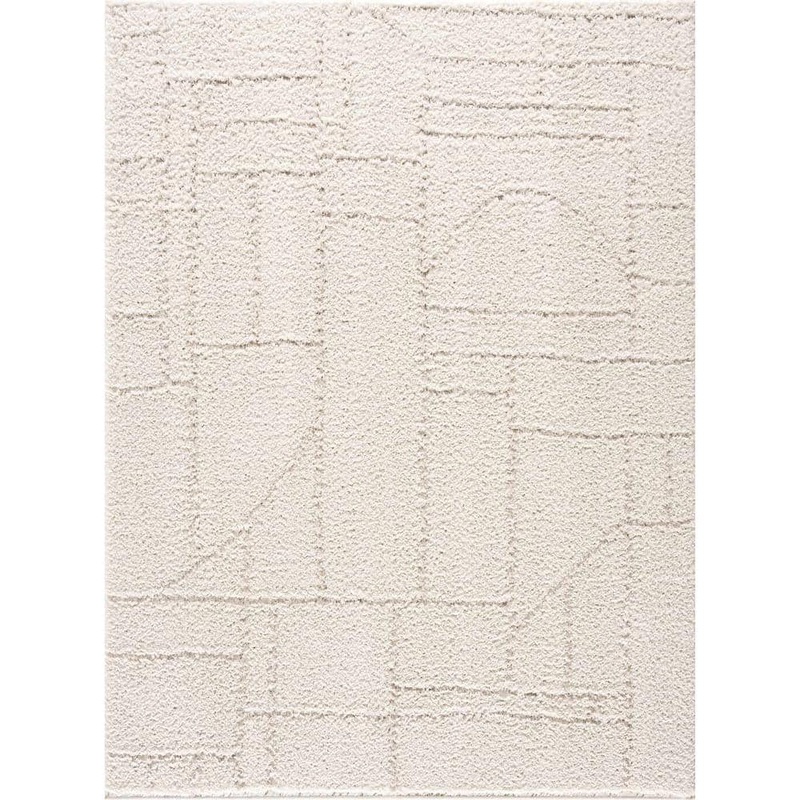 HAUTELOOM Andia 8 ft. X 10 ft. Cream, White Area Rug HMSGANDIAA2-07101000