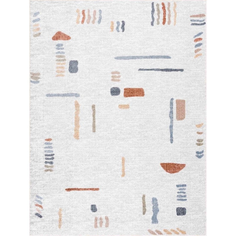 HAUTELOOM Arnon Medium Gray/Gray/Navy 5 ft. x 7 ft. Area Rug SLLIARNONA1-05030700