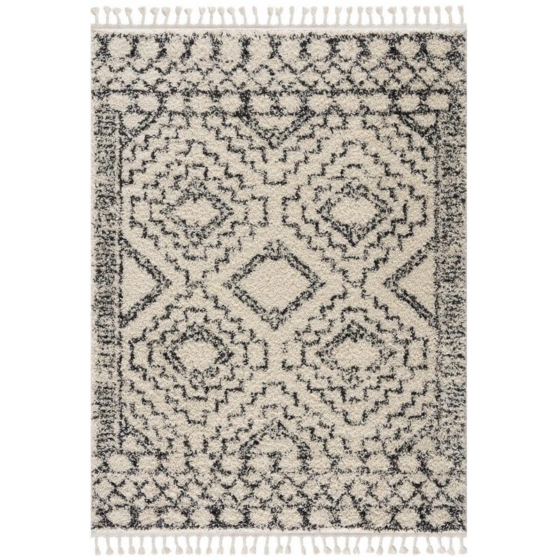 HAUTELOOM Buan 8 ft. X 10 ft. Light Gray, Charcoal, Gray Area Rug BNCJ-710103
