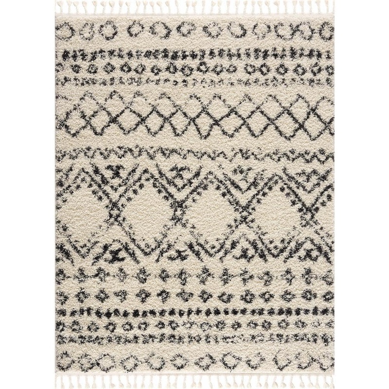HAUTELOOM Duncans 3 ft. X 7 ft. Beige, Charcoal, Gray Area Rug DNCNS-2773