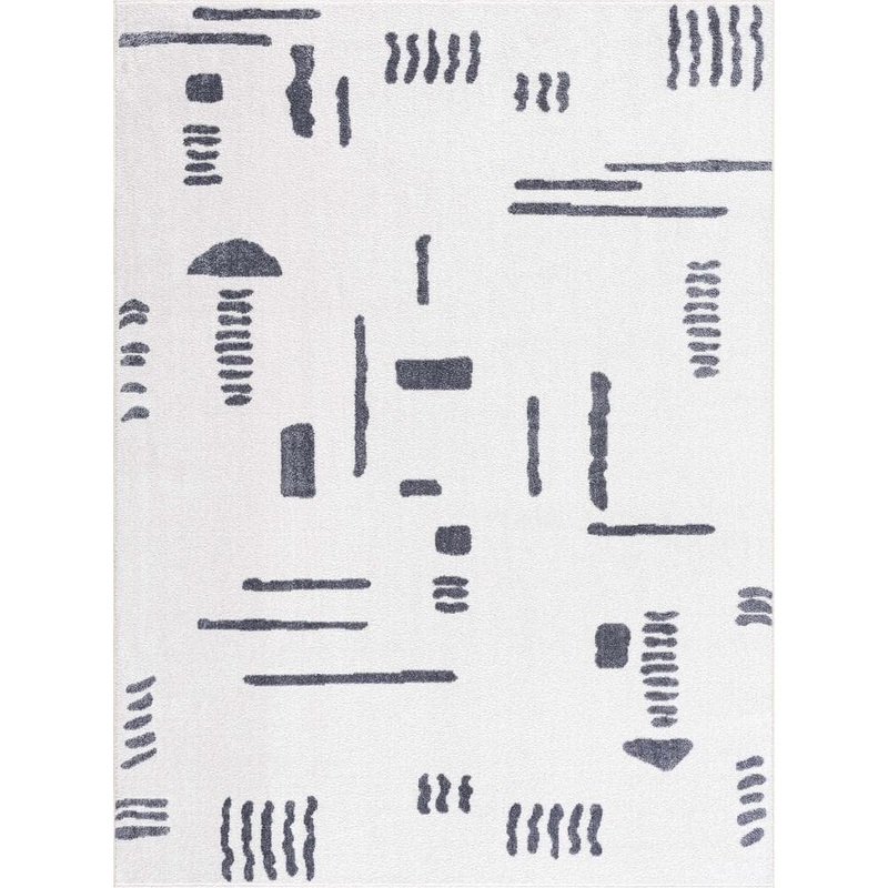 HAUTELOOM Eitan 3 ft. X 10 ft. Cream, Dark Gray Area Rug HLLLEITANA1-02071000