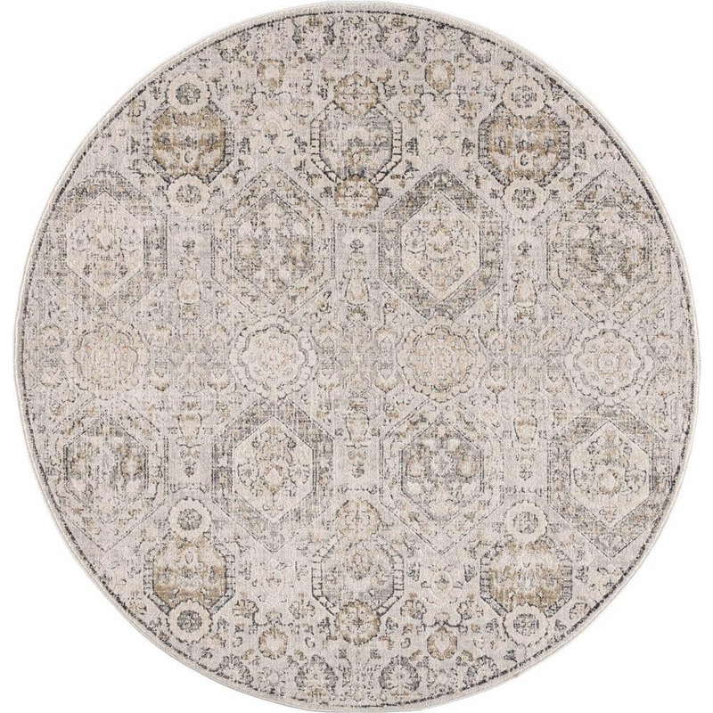 HAUTELOOM Parkerfield Beige/Black/Charcoal 6 ft. Round Area Rug PRKRF-67RD