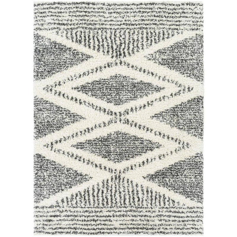 HAUTELOOM Trunding Charcoal/ Cream 5 ft. x 7 ft. Area Rug TRUN-5373