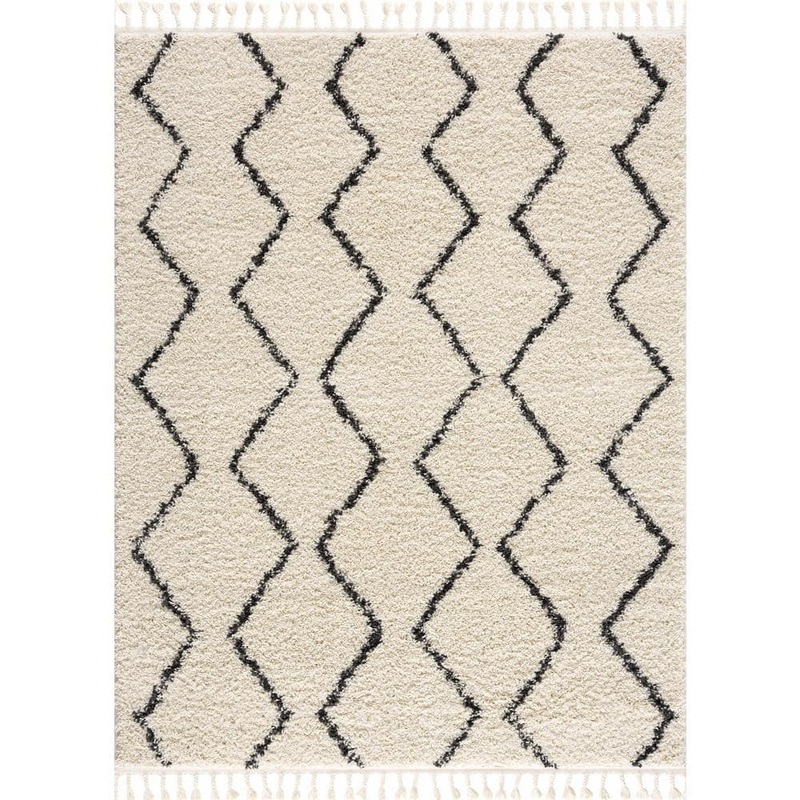HAUTELOOM West End 8 ft. X 10 ft. Charcoal/Peach Area Rug WES-710103