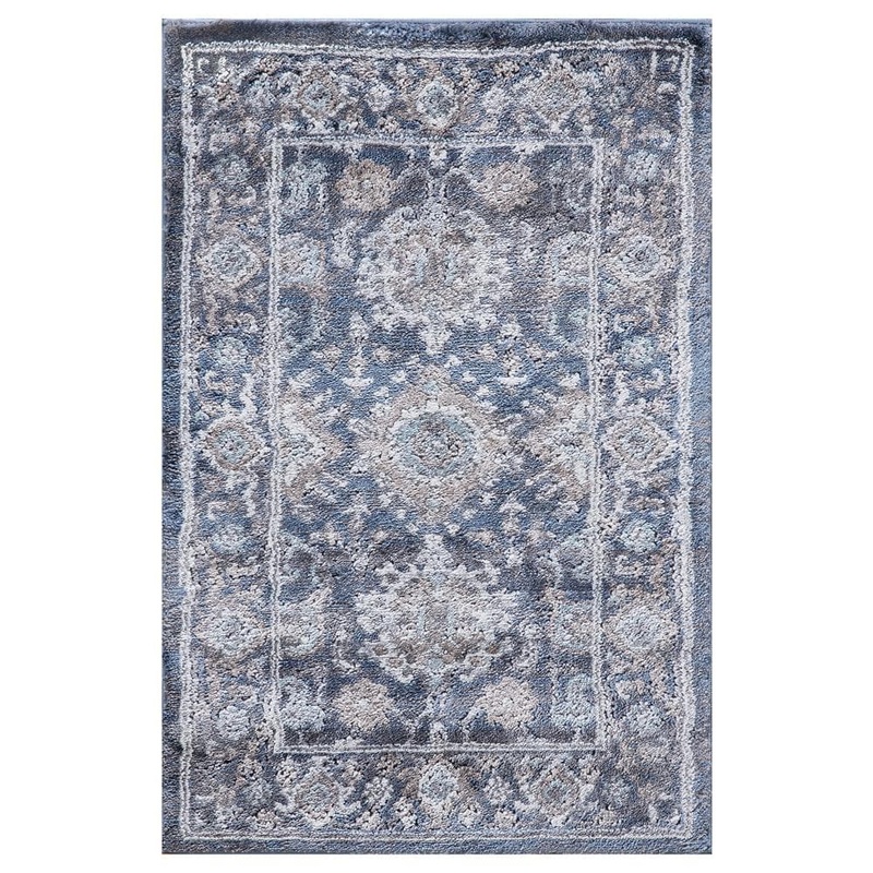 Home Decorators Collection Dahliya Blue Doormat 2 ft. x 3 ft. Area Rug 82661