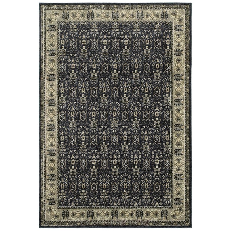 Home Decorators Collection Gianna Indigo 8 ft. x 10 ft. Border Area Rug 442720