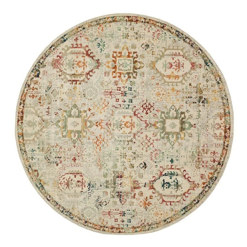 Home Decorators Collection Medallion Multi 7 ft. 10 in. Indoor Round Area Rug 836665